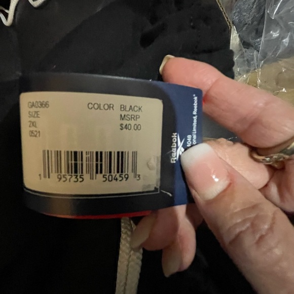 Reebok Black Sweatpants with Red Logo 2XL - Picture 9 of 12